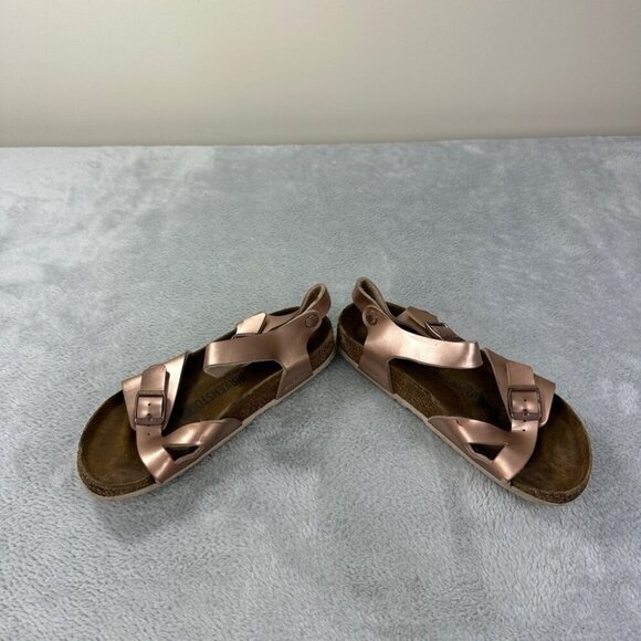 Birkenstock Rio AS Kids Electric Metallic Pink Girls Size 37 EU - Picture 8 of 10